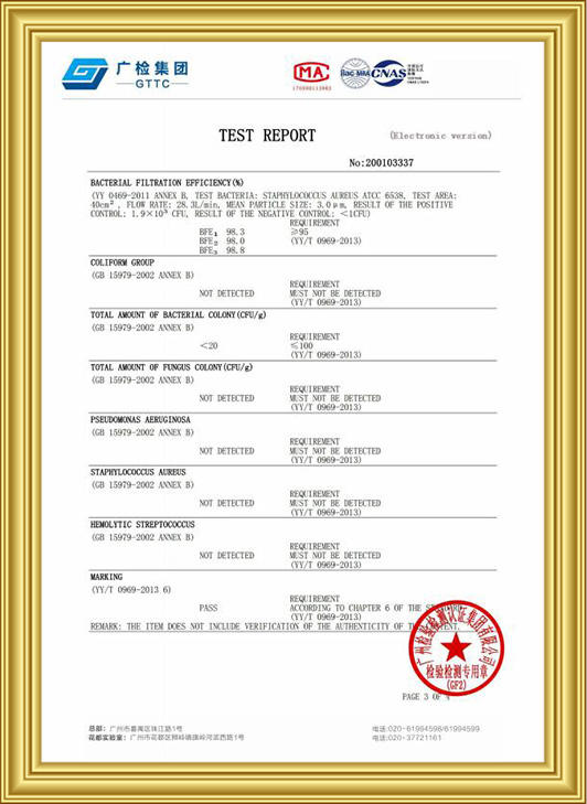 YY/T0969-2013 Standard Test Report